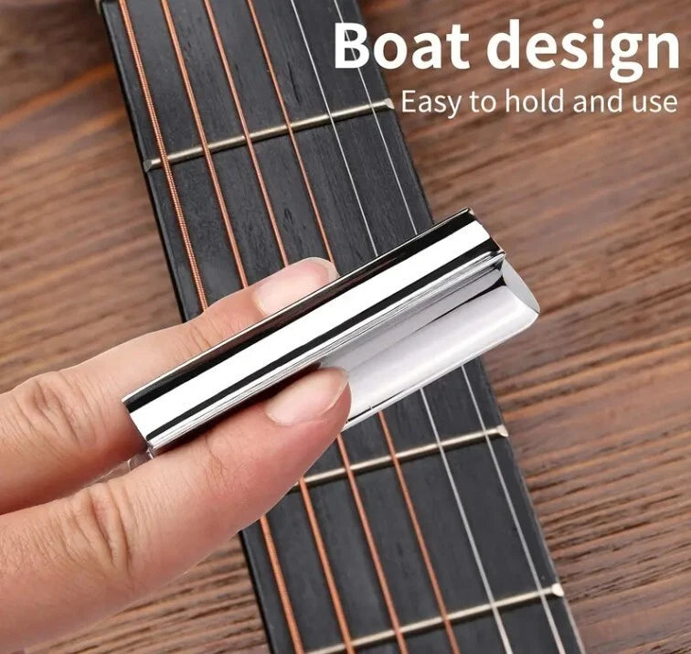 Solid Hawaiian Guitar Slide Tonebar Lap Steel Metal Electric Guitar Accessory silver