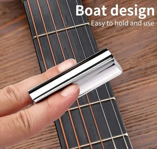 Solid Hawaiian Guitar Slide Tonebar Lap Steel Metal Electric Guitar Accessory silver