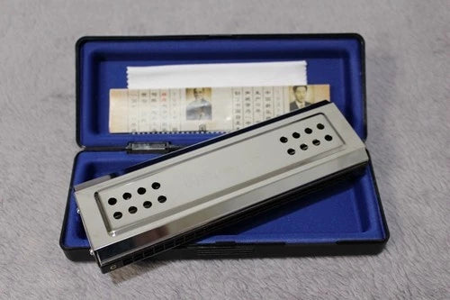 24-Hole Double-Sided Tremolo Harmonica Dual Key C/G Blues Classical Instrument