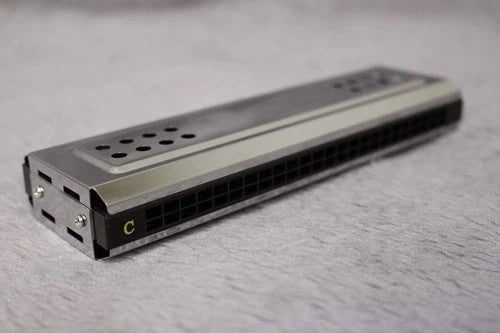 24-Hole Double-Sided Tremolo Harmonica Dual Key C/G Blues Classical Instrument