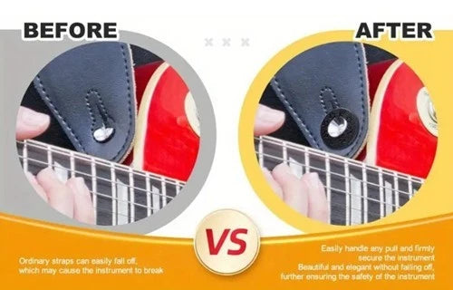 2pcs Guitar Strap Locks Silicone Secure Locking Mechanism Bass Guitar Accessorie